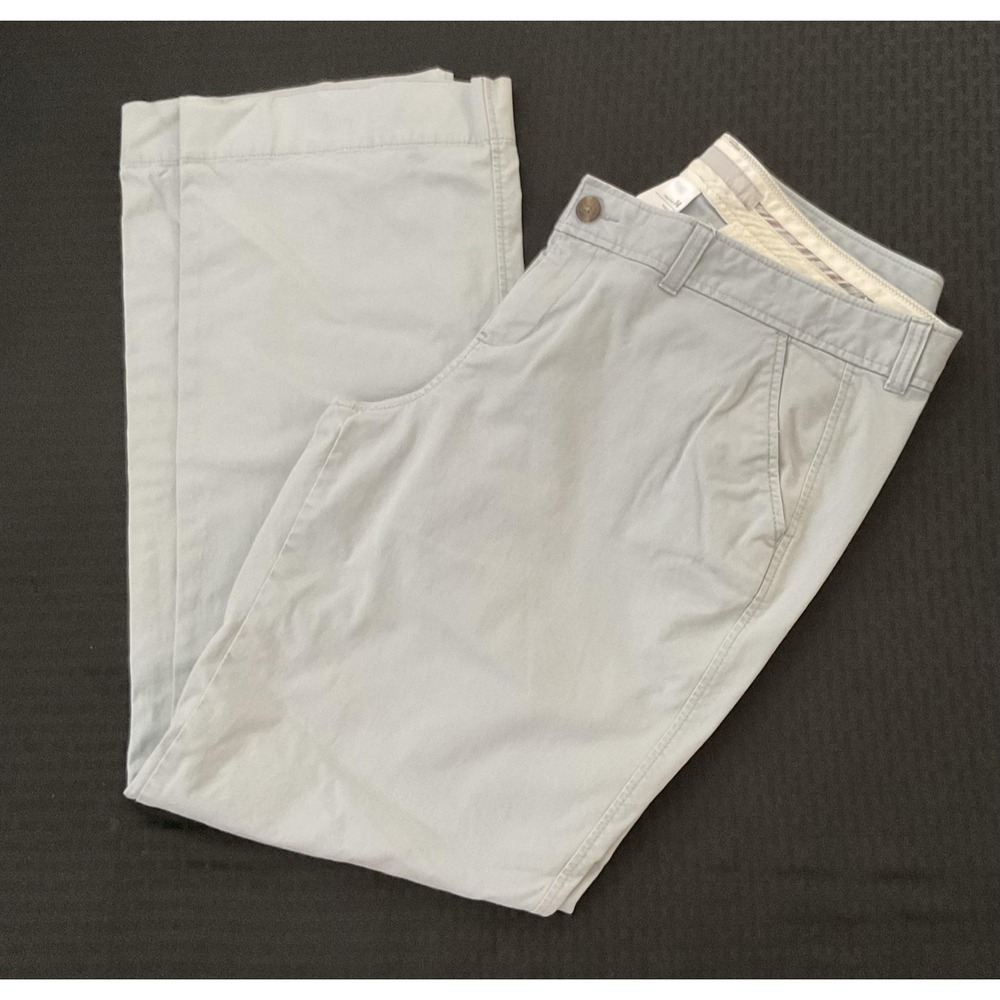 Old Navy Pants Womens 14 Gray Chino Stretch Twill Flat Front Pockets Casual
